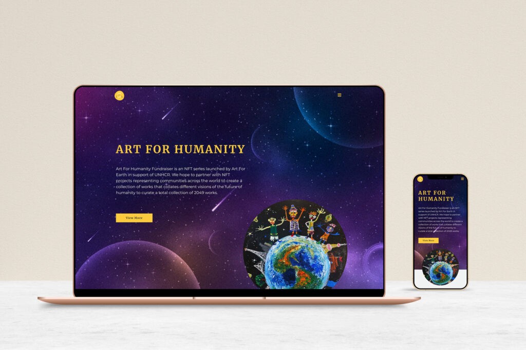 Suus Design Portfolio Web design- Art for Earth